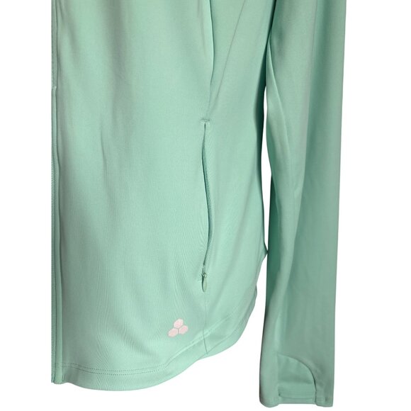Womens Mint Green Tek Gear Full-Zip Active Jacket Size M Stretch Polyester/Spand - Picture 3 of 4